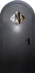 Арочная дверь с порошковым напылением и стеклом PN 159