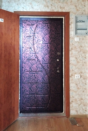 Металлическая дверь МДФ с фрезеровкой