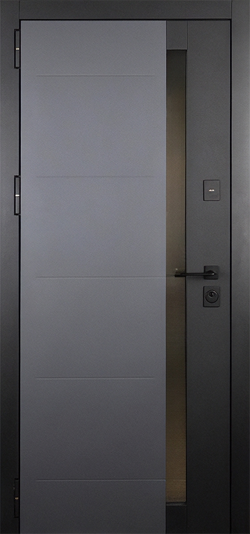Дверь с МДФ и стеклом № 162