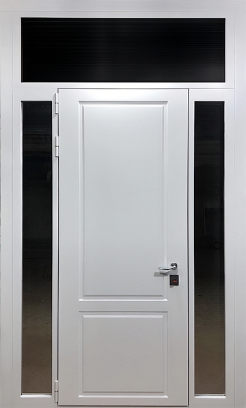 Дверь с МДФ и стеклом № 164
