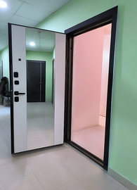 Квартирная дверь с зеркалом внутри