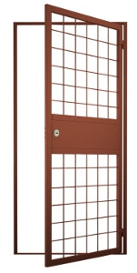 Тамбурная дверь с решеткой