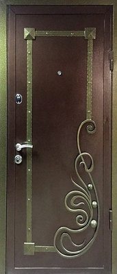 Дверь с порошковым напылением и ковкой PN 136