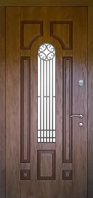 Дверь с МДФ и стеклом № 12