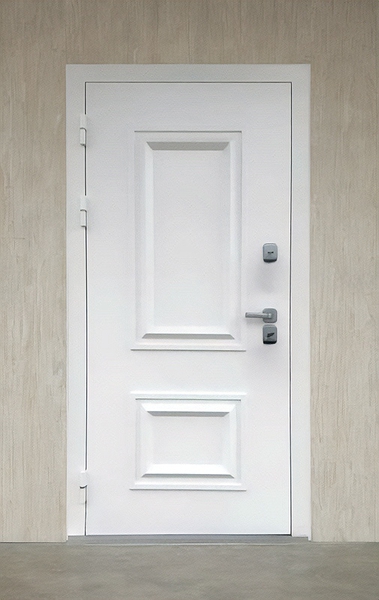 Белая металлобагетная дверь