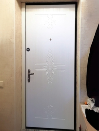 Белая панель двери в квартиру