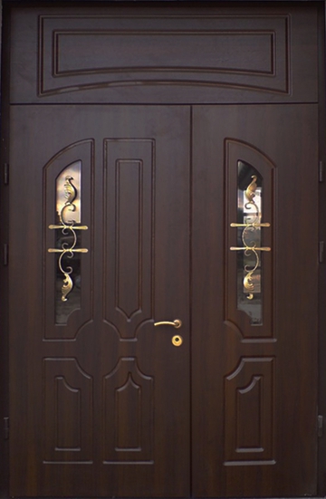 Дверь с МДФ и стеклом № 32