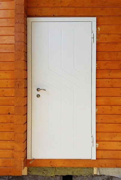 Дверь с белым порошковым напылением