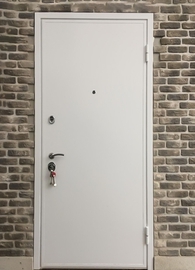 Дверь с белым порошковым напылением