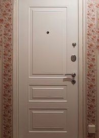 Дверь с МДФ белого цвета