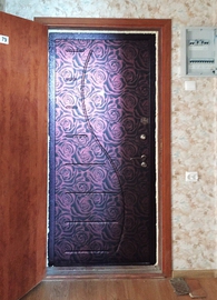 Металлическая дверь МДФ с фрезеровкой