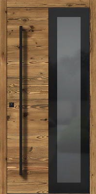 Дверь с МДФ и стеклом № 114