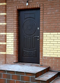 Дверь с МДФ венге