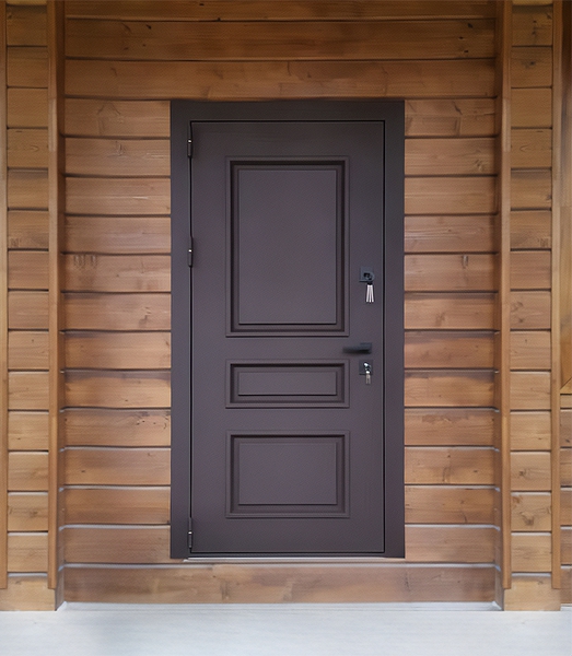 Дверь с металлобагетом