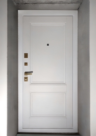 Дверь с панелями МДФ разных цветов