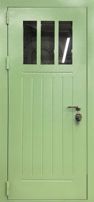 Дверь с порошковым напылением и стеклом PN 167