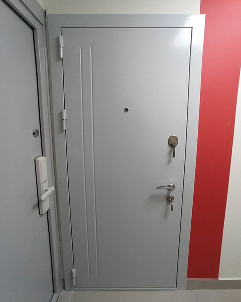 Дверь с рисунком на металле