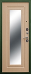Дверь с порошковым напылением PN 123 с зеркалом