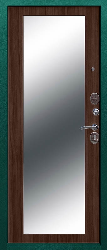 Дверь с порошковым напылением PN 124 с зеркалом