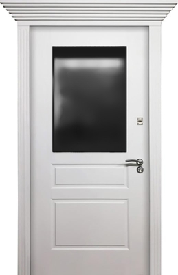 Дверь с МДФ и стеклом № 26