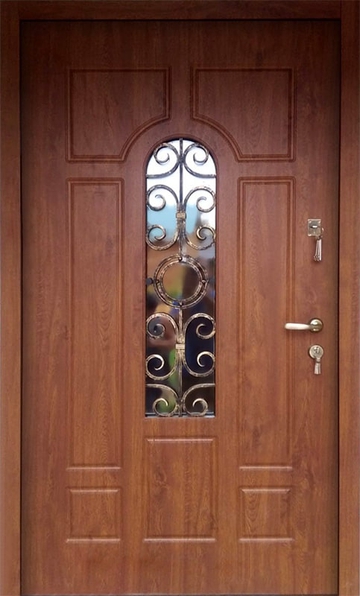 Дверь с МДФ и стеклом № 27