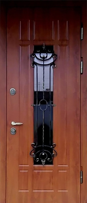 Дверь с МДФ и стеклом № 28