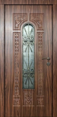 Дверь с МДФ и стеклом № 35