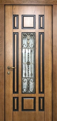 Дверь с МДФ и стеклом № 36