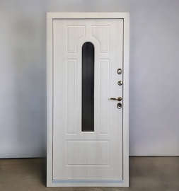 Дверь со стеклопакетом и ковкой