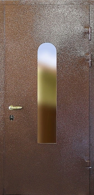 Дверь с порошковым напылением и стеклом № 7
