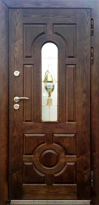 Дверь с МДФ и стеклом № 17