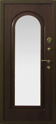 Дверь МДФ шпон F32 с зеркалом