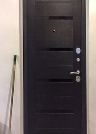 Темная дверь МДФ в квартире