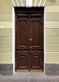 Двустворчатая дверь из массива