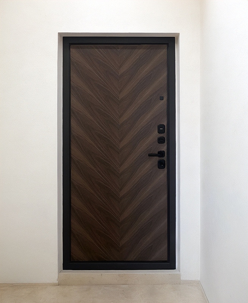 Коричневая квартирная дверь