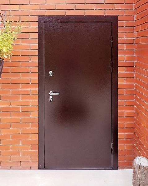 Коричневая порошковая дверь