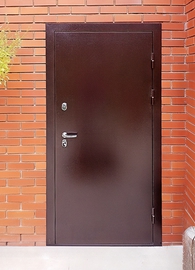 Коричневая порошковая дверь