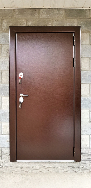 Коричневая порошковая дверь