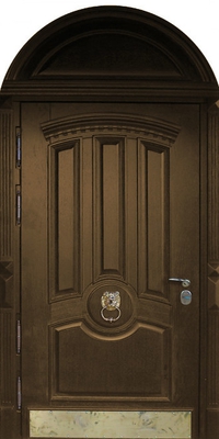 Арочная дверь массив с отбойником М16