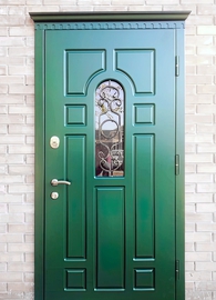 Остекленная дверь с окрашенным МДФ
