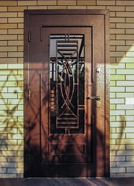 Остекленная порошковая дверь