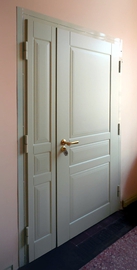 Полуторная дверь с МДФ отделкой