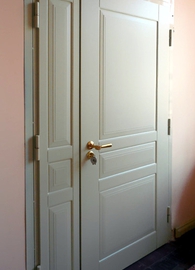Полуторная дверь с МДФ отделкой