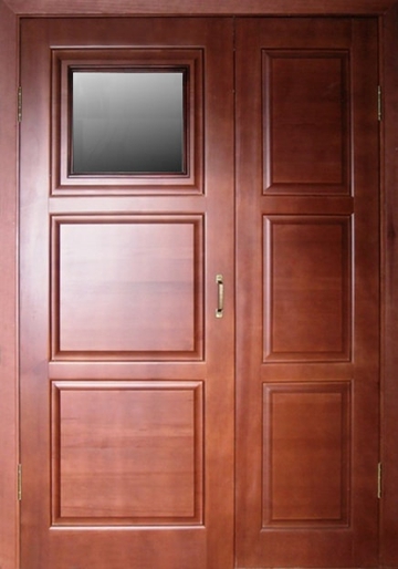 Дверь с МДФ и стеклом № 31