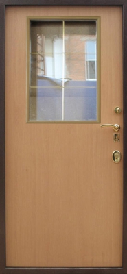 Дверь с порошковым напылением и стеклом № 4