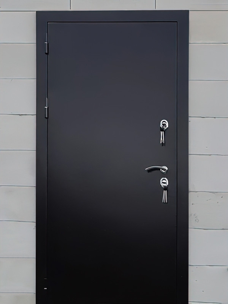 Стальная дверь черного цвета