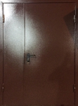 Дверь противопожарная EI-60 - двустворчатая коричневая