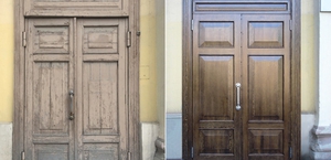 Изготовление парадной двери для дома старого фонда
