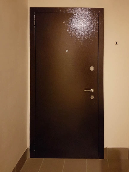 Входная дверь коричневого цвета
