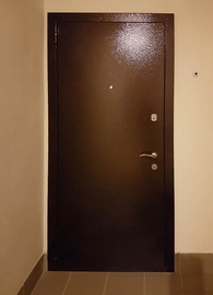 Входная дверь коричневого цвета